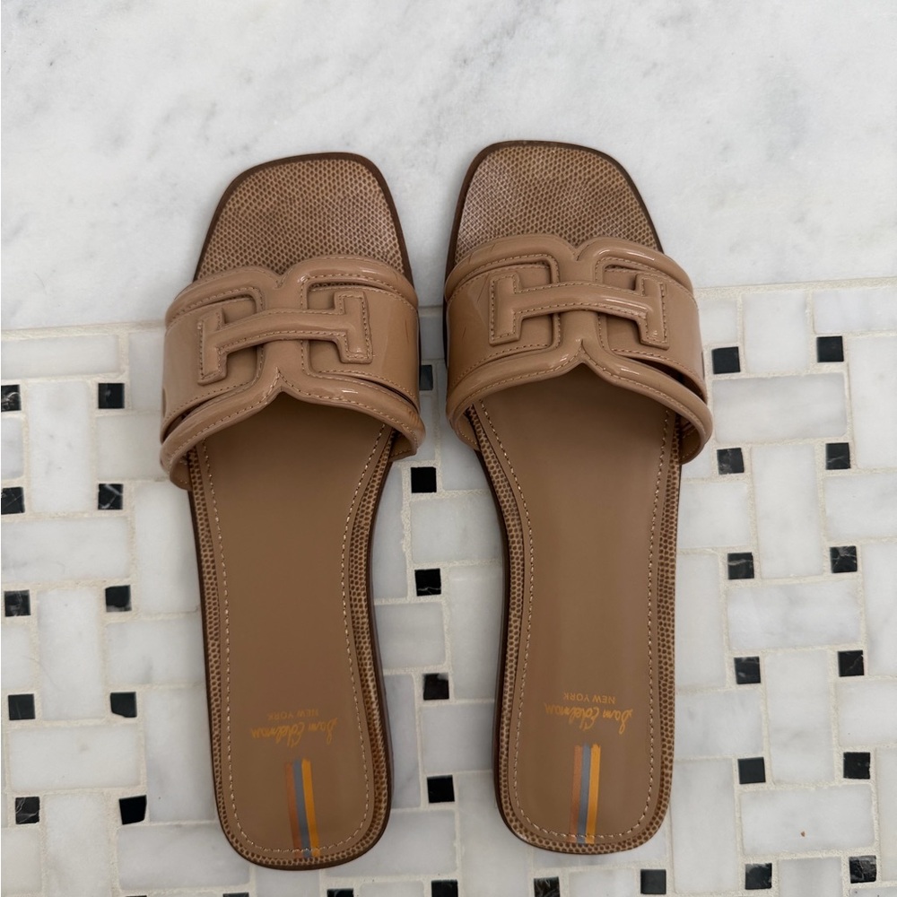 Sam Edelman Tan Leather Slides